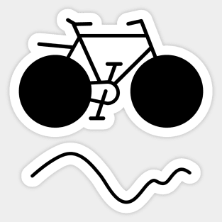 Grumpy Bike (over mountains) The “cool“ version Sticker